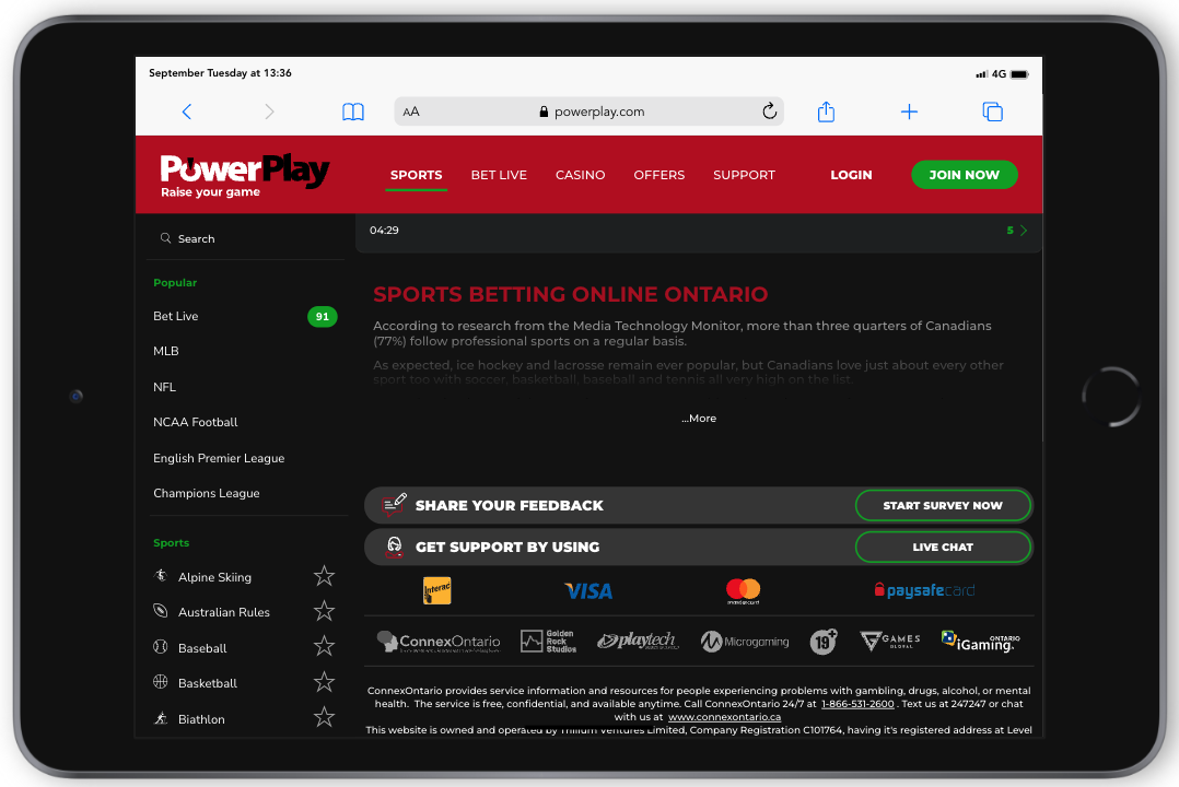 PowePlay Casino Payment Methods CA 